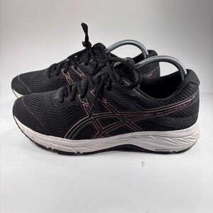 ASICS Women Gel-Contend 6 Black Running Shoes AmpliFoam Everyday Comfort Size 10